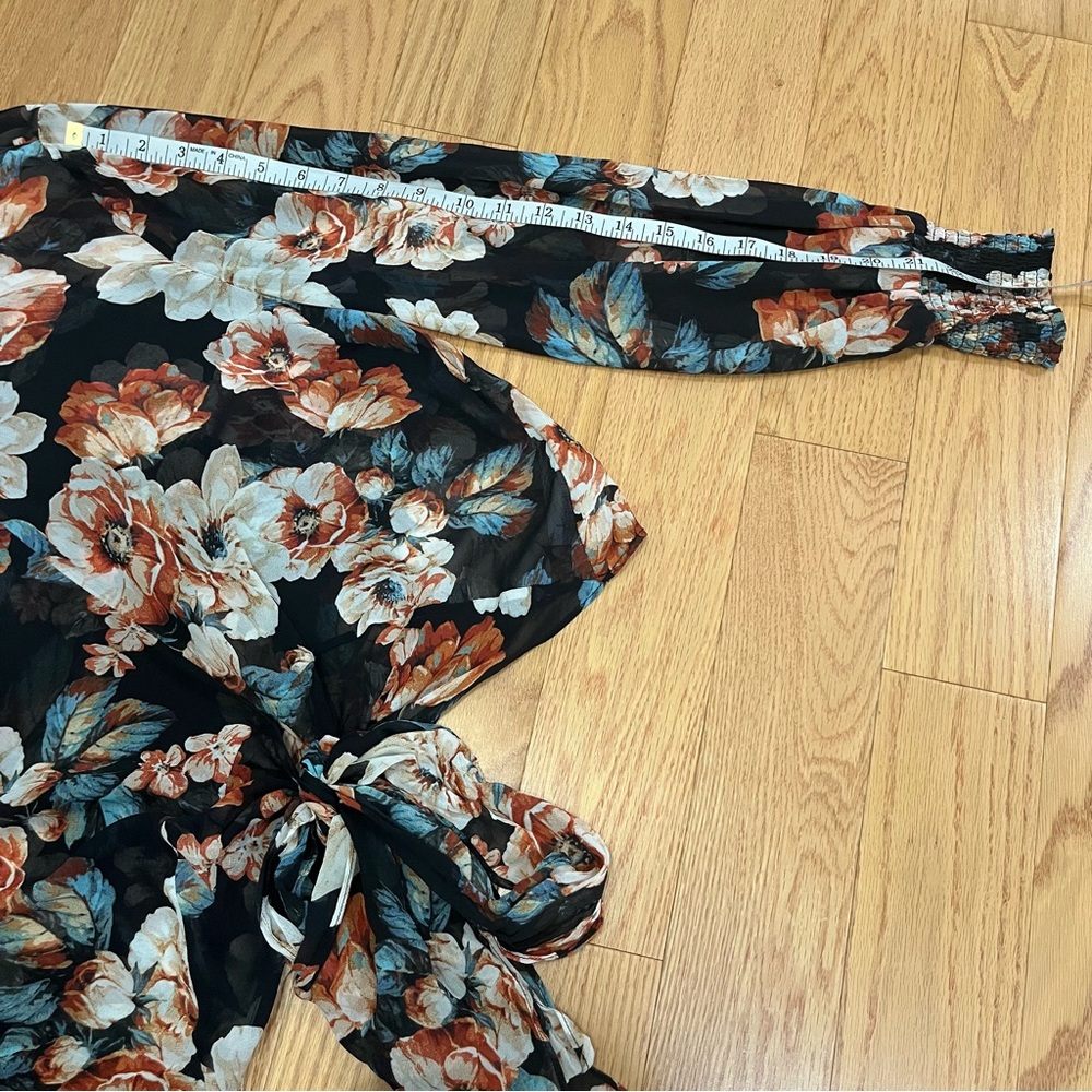 Nicholas Dark Floral Silk Blouse - Picture 14 of 14